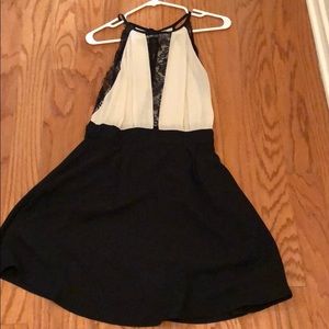 A black and white dress